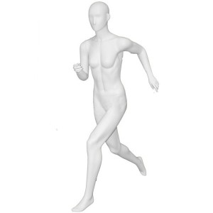 Frauenfigur ohne Merkmale Läufer weiß matt