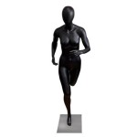 Frauenfigur ohne Merkmale Läufer schwarz matt
