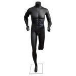 Mannequin headless runner woman in black matte