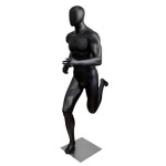 Frauenfigur ohne Merkmale Läufer schwarz matt