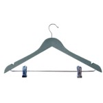 Rubber covered wooden hanger with bar 44 cm. 