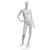 Mannequin white lacquered lady with sideways pose and hand on hip 