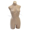 Female torso form without shoulders in polyethylene