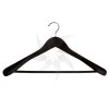 Rubber covered wooden hanger with bar 44 cm. 
