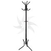 Metal coat rack for clothes and accessories in black 