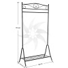 Metal coat rack with classic style shoe rack in white 