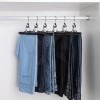 Percha de metal revestida de PVC para falda y pantalón 26 cm. Color negro