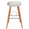 ABS plastic stool and beech wood with footrest