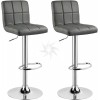 Swivel and height adjustable stool with footrest. mod Eivissa