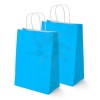Kraft paper bag with handles raw color