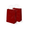 Kraft paper bag with handles raw color