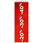 Poster verticale RIDOTTO 20/30/40% rosso per vetrina
