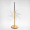 Conical wooden base 28.5cm. diameter 60cm. wooden mast 35cm. metal tube