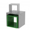 Small green cubeMedium green cube
