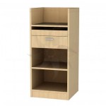 Mostrador de madera 50 X 50 X 110 cm. en varios colores