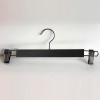 Metal and wood hanger with clips for skirt or pant 36 cm.