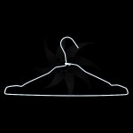 Wire hanger lined with notches 42cm. for laundry and dry cleaner