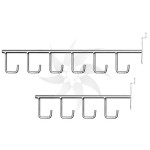 Simple hooks with hangers for panel of slats