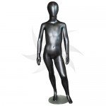 Mannequin without child features 7/8 years in matt black