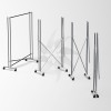 Metal coat rack with wheels 125cm wide. completely foldable