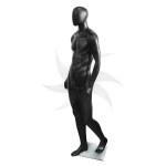 Mannequin man in black matte model Bruce