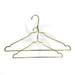 Metal hanger galvanized wire in golden color with notches