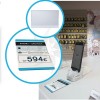 Methacrylatplatte zur Festlegung von Preisen, Beschreibung, Referenz und technischen Daten der Produkte
