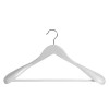 Wooden hanger with bar and shoulder pads and 45 cm.