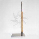 Rectangular metal base  60cm. wooden mast 35cm. metal tube