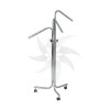 Column clothes stand with 3 adjustable indipendent overhanging arms inclined model 2