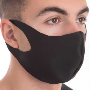 Hygienic reusable black neoprene mask