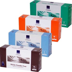 Disposable blue nitrile gloves powder free (150 units)