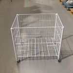 Basket with wheels for product display