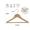 Wooden hanger with notches 30 cm.
