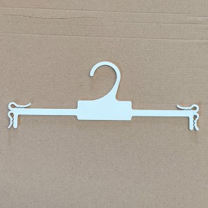 White plastic hanger for lingerie 24 cm.