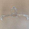 Hanger for lingerie 27 cm. made of transparent plastic with screen-printed carving