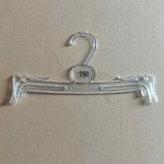 Hanger for lingerie 25.5 cm. made of transparent plastic with screen-printed carving