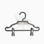Round plastic hanger with bar, notches and clips 35 cm.