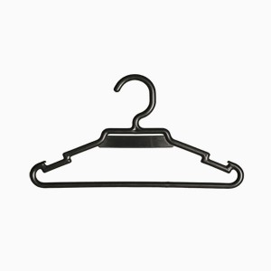Round plastic hanger with bar and notches 35 cm. (100 units)