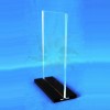 Tabletop poster display holder with black base in various sizes