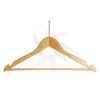 Wooden hanger with bar and notched 45 cm. with anti-theft security security hook