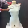 Cotton liner for female bust form with legs 