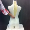 Cotton liner for female bust form with legs 