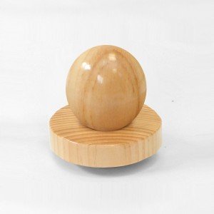 Flach Holzkappe mit Ball für Büsten