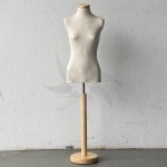 Pack busto de señora + Base de madera redonda + Tapa de madera plana