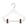 wooden hanger with notches and clips 30 cm.