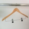 Wooden hanger with clips 45 cm.