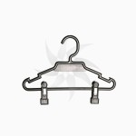 Round plastic hanger with bar, notches and clips 28 cm.