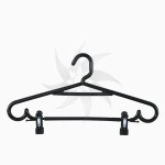 Round plastic hanger with bar and clips 43 cm.