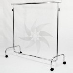 Metallic clothes rack with wheels width 150cm. extensible and height adjustable